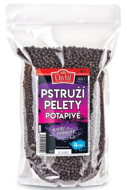 E-shop Chytil pstruhové pelety 800 g - potápivé 4 mm
