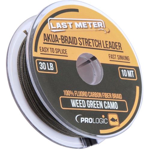 Prologic Náväzcová Šnúra Akua Braid Leader Camo Zelená 10 m 30 lb