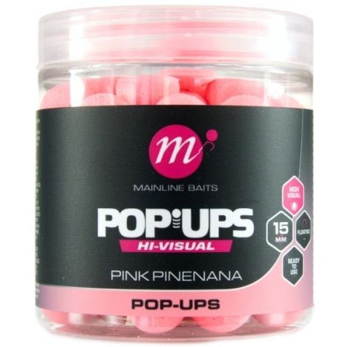 Mainline Plávajúce Boilie High Visuali Pop Ups Pink Pinenana 15 mm