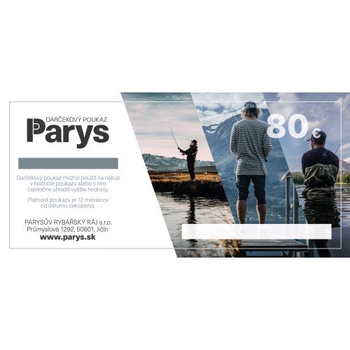 Darčeková poukážka Parys.sk na nákup tovaru v hodnote 80€ - elektronická