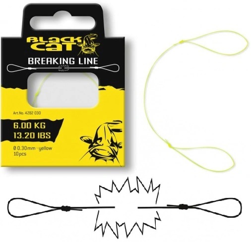 Black cat trhací vlasec breaking line yellow - 0,30 mm 6 kg