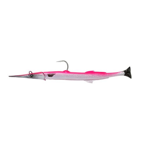 Savage Gear Gumová Nástraha 3D Needlefish Pulse Tail Pink Silver - 14 cm 12 g