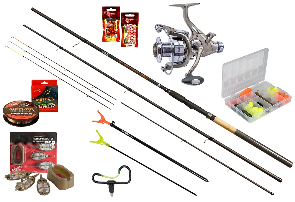 Carp expert prút starfish method feeder set 3,6 m 80-150 g + navijak a príslušenstvo