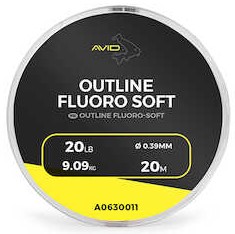 Avid carp naväzcový fluorocarbon outline fluoro-soft 20m - 0,39 mm 20 lb/9.09 kg