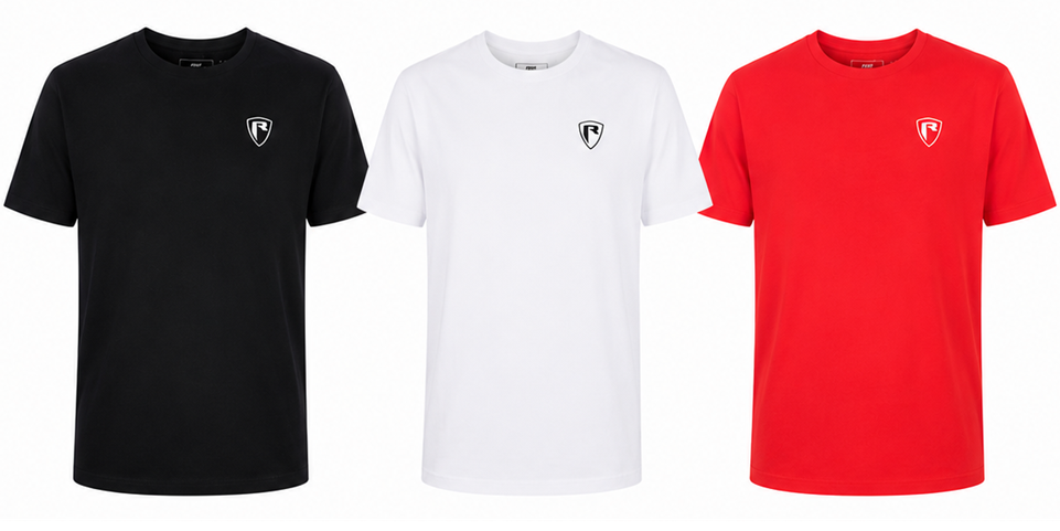 Fox rage tričko t-shirt set 3 kusov - čierna červená biela - xxl
