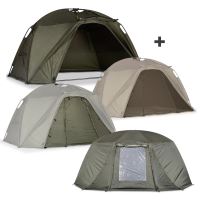 Nash Bivak Titan Hide Pro + Moskytiérový Predný Panel Mozzi Infill+ Nepremokavý Predný Panel Waterproof Infill + Zimný Prikrývka Overwrap