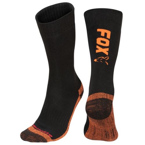 Fox Ponožky Collection Black Orange Thermolite long sock