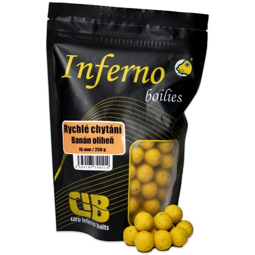 Carp Inferno Boilies Pre Rýchle Chytanie 250 g 16 mm Banán Oliheň