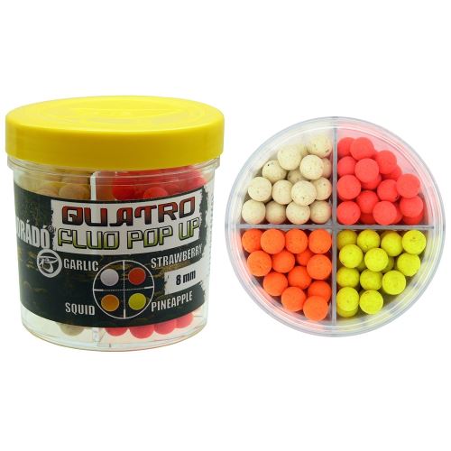 Haldorado Plávajúce Boilie Fluo Pop-Up Boilies Quatro Mix 50 g