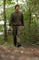 Korda Tričko s Dlhým Rukávom Patch Crewneck Dark Olive (7)