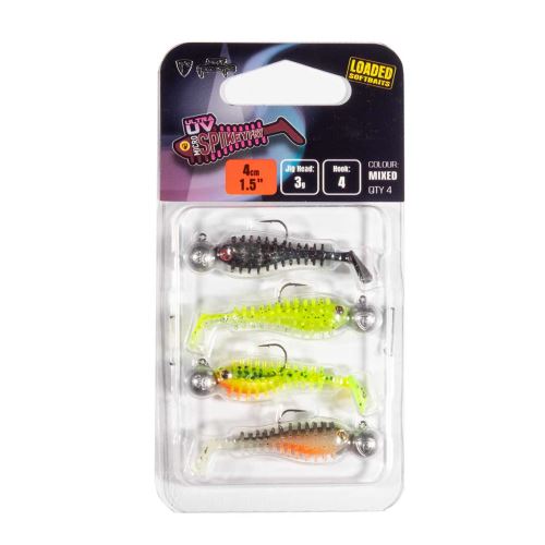 Fox Rage Gumová Nástraha UV Micro Spikey Mixed Colour Loaded Lure Pack