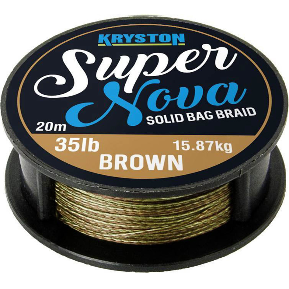 Kryston náväzcová šnúrka super nova solid braid piesková 20 m-nosnosť 25 lb