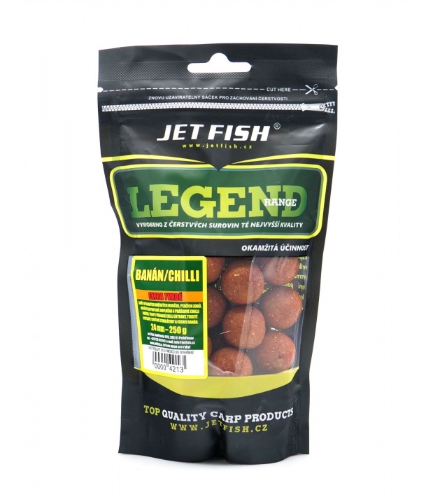E-shop Jet fish extra tvrdé boilie legend range chilli banán 250 g - 20 mm