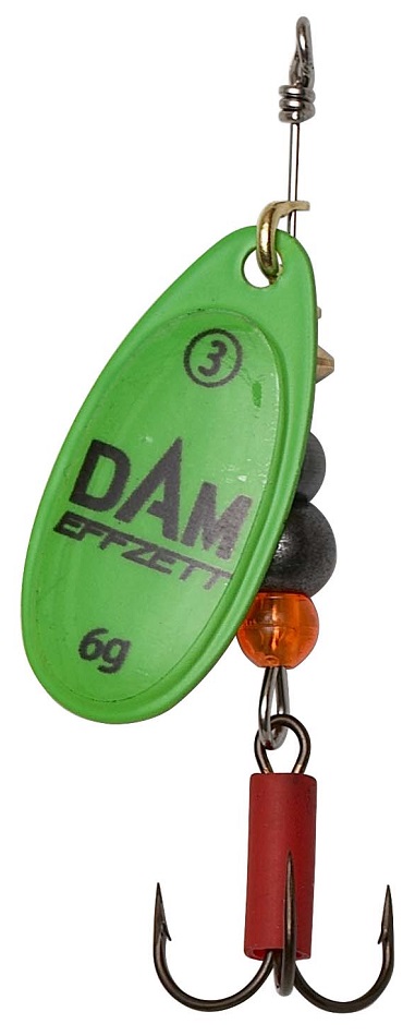 Dam blyskáč effzett fluo spinner green - veľkosť 1 3 g