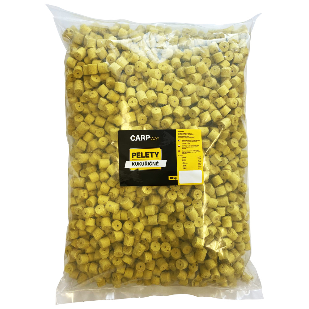 Carpway pelety kukuričné žlté s dierou 10 kg - 12 mm