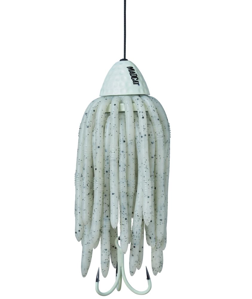 Madcat chobotnička worm teaser sinking 1,0 mm 220 lb 35 cm glow in the dark - 150 g