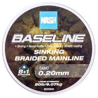 Nash Splietaná Šnúra Baseline Sinking Braid Camo 600 m - 0,20 mm 9,07 kg