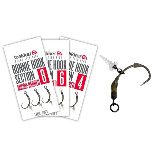 Trakker Náväzce Koncová Časť Ronnie Hook Section Barbed 3 ks