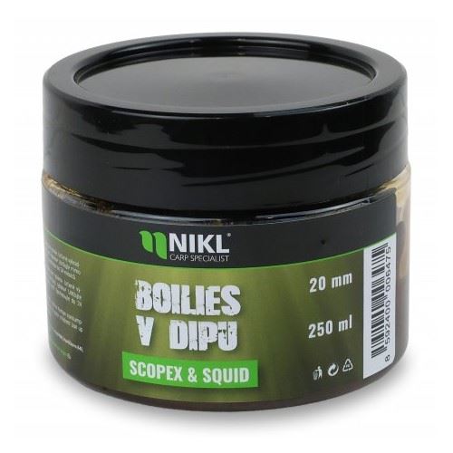 Nikl Boilies V Dipe Scopex & Squid 250 g