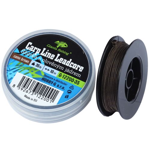 Giants Fishing Olovená šnúra Carp Line Leadcore Camo Brown 10 m