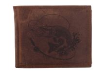 Mercucio Peňaženka Svetlohnedá Vzor 7 Šťuka S Údicou