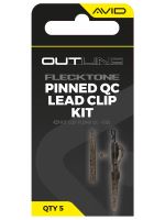 Avid Carp Montáž Outline FleckTone Pinned QC Lead Clip Kit