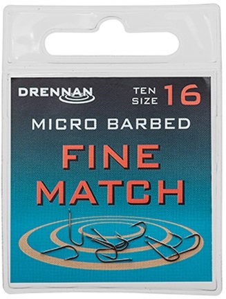 Drennan háčiky fine match - veľkosť 16