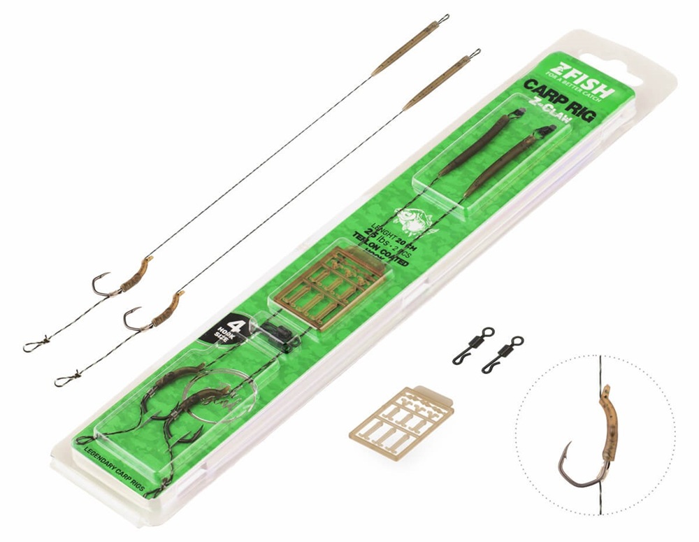Zfish náväzec z-claw carp rig 20 cm - veľkosť háčika 2
