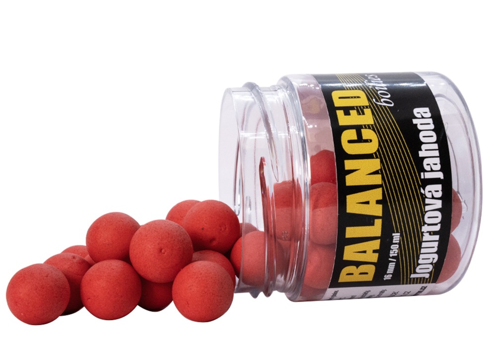 E-shop Carp inferno balanced boilie jogurtová jahoda 150 ml - 16 mm