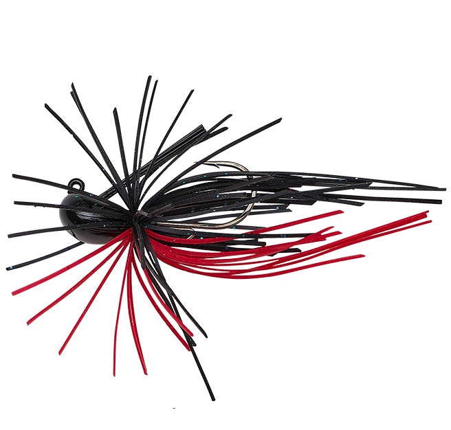 Savage gear skirt flirt jig sinking black red - 6,5 cm 5 g