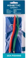 Kinetic Nadväzec Sabiki Gummi-Makk Red Green 140 cm 8/0