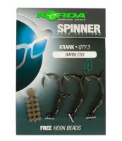 Korda Háčiky Spinner Hook Sections Krank Barbless-Veľkosť 4