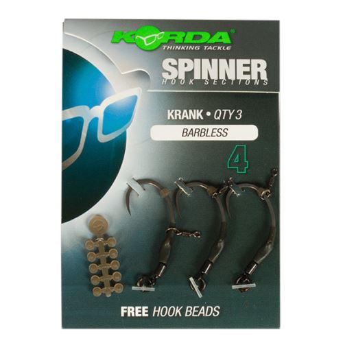 Korda Háčiky Spinner Hook Sections Krank Barbless