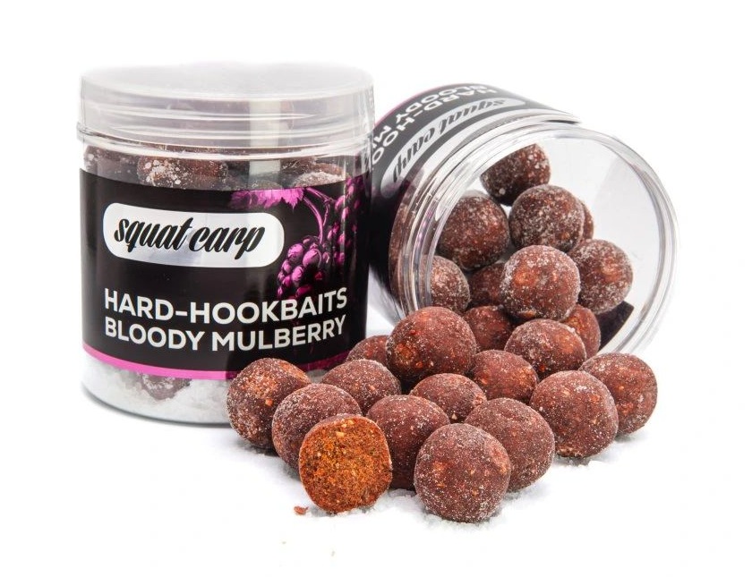 Squat carp tvrdené boilies hard hookbaits bloody mulberry 170 g - 20 mm