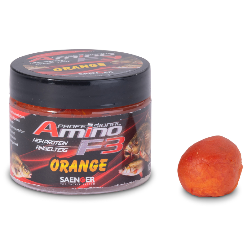 E-shop Saenger rybárske cesto amino f-3 120 g - pomaranč