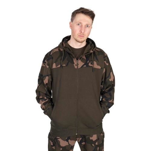 Fox Mikina LW Khaki Camo Split Zip Hoody - M