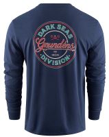 Grundéns Tričko Dark Seas X Grundens Instinctive LS T-Shirt Dark Navy - L