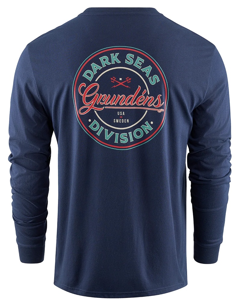E-shop Grundéns tričko dark seas x grundens instinctive ls t-shirt dark navy - m