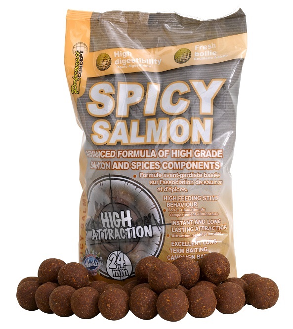 Starbaits boilie spicy salmon-2,5 kg 14 mm