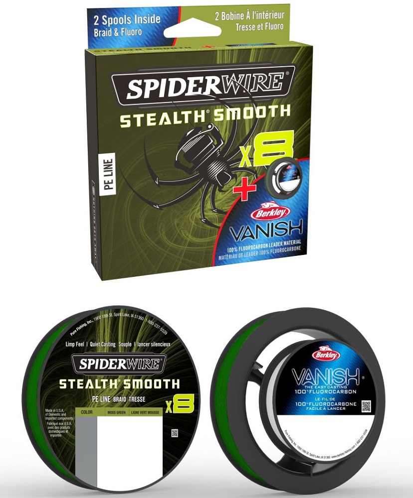 Spiderwire splietaná šnúra stlth smooth8 moos green 150m - 0,11 mm 10,3 kg