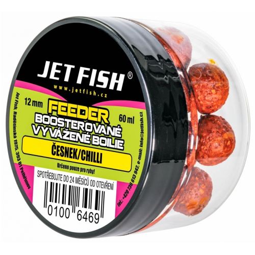 Jet Fish Boosterované Vyvážené Boilie 15 mm 60 ml