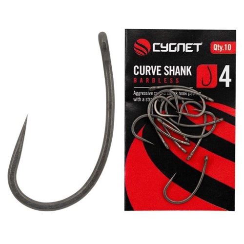 Cygnet Háčiky Curve Shank Hooks Barbless 10 ks