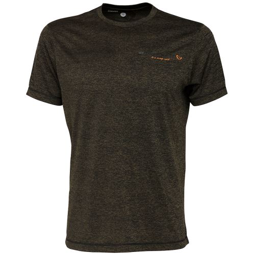 Savage Gear Tričko Fighter Stretch T Shirt Burnt Olive Melange