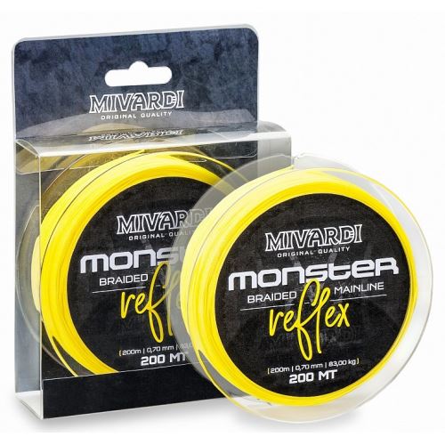 Mivardi Splietaná Šnúra Monster Reflex Braid 200 m Žltá