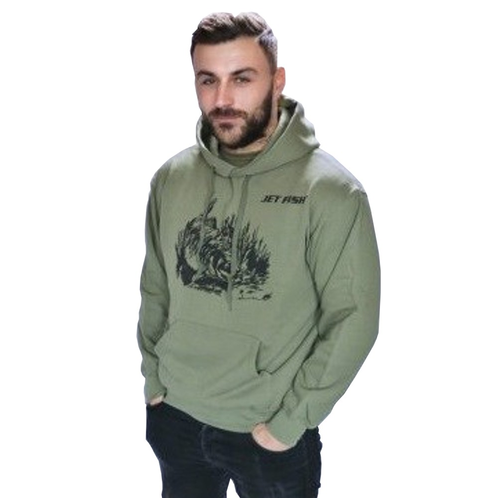 E-shop Jet fish mikina zelená s čiernym logom-veľkosť l