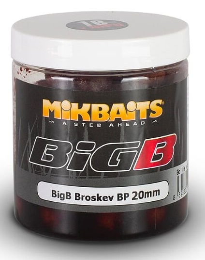 Mikbaits boilies v dipe bigb broskyňa black pepper 250 ml - 20 mm