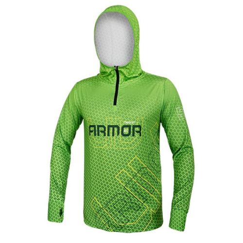 Delphin Tričko S Kapucňou UV Armor 50+ Neon