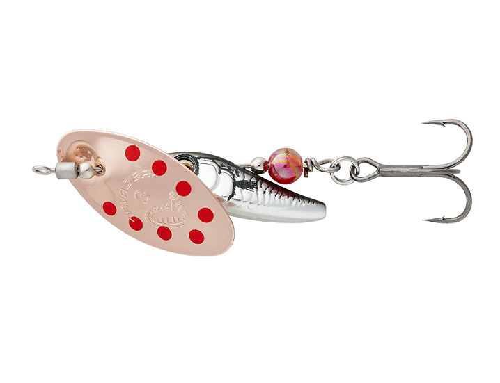 Savage gear rotačka sticklebait spinner copper red dots - 3 9,1 g