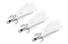 Delphin Trojháčik Bird Hook Triple Biele Pierka 3 ks (1)