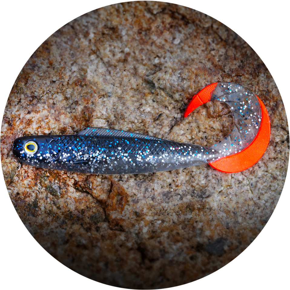 Redbass gumová nástraha twister kixter super natur rt uv - s 70 mm 2,2 g